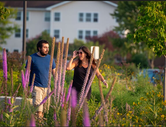 Couple Walking In Park
